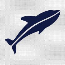 Split Dolphin Decal Sticker