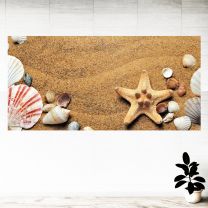 Starfish Seashells Sand Graphics Pattern Wall Mural Vinyl Decal