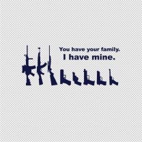 Sticker Gun Family Decal Sticker