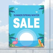 Summer Spring Winter Sale Full Color Digitally Printed Window Poster