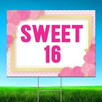 Sweet 16 Digitally Printed Street Yard Sign