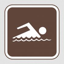 Swimming Area Decal Sticker