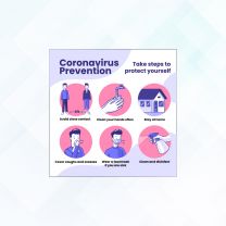 Take Steps To Protect Yourself From Covid19 Window Poster