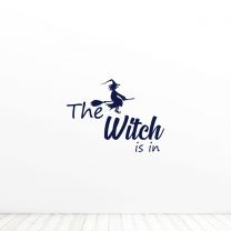 The Witch Is In Halloween Quote Vinyl Wall Decal Sticker