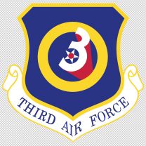 Third Air Force Army Emblem Logo Shield Decal Sticker