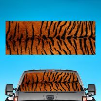 Tigerskin Pattern Pickup Truck Rear Window Perforated Decal