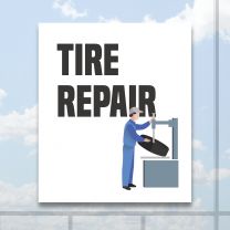 Tire Repair Full Color Digitally Printed Window Poster