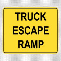 Truck Escape Ramp Decal Sticker