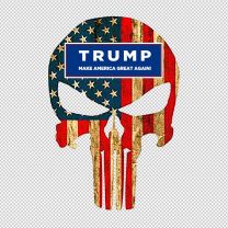 Trump 2020 Election And American Flag Decal Sticker