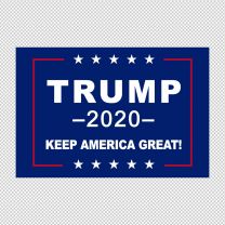 Trump 2020 Election And American Flag Vinyl Decal Sticker