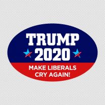 Trump 2020 Election And American Flag Decal Sticker Style-D