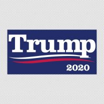 Trump 2020 Flag Bumper Political  United States Of America Us Made Decal Sticker
