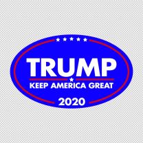 Trump 2020 Keep American Great Bumper Oval Decal Sticker