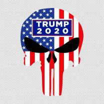 Trump 2020 Punisher Diecut Window Bumper Political Trump Usa Flag Decal sticker