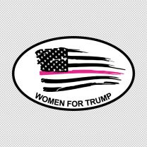 Trump 2020 Support Flag Stickers Women For Trump Decal Sticker