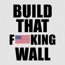 Trump Build The Wall Immigration Border 2020 Usa Bumper Maga Decal Sticker