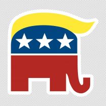 Trump Bumper Stickers Republican Elephant Vinyl Decal Sticker