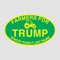 Trump Farmers Deere Support Maga Election Political Window Bumper Decal Sticker