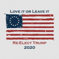 Trump Re Elect Trump American Flag Vinyl Decal Sticker