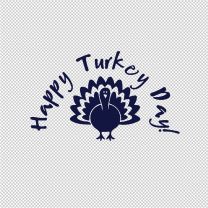 Turkey Holiday Vinyl Decal Sticker