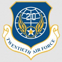 Twentieth Air Force Emblem Army Emblem Logo Shield Decal Sticker