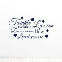 Twinkle Little Star Do You Know How Loved Are Qoute Vinyl Wall Décor Decal Sticker