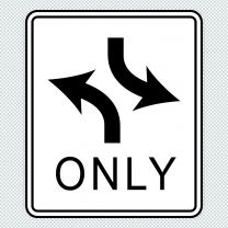 Two Left Turn Only Decal Sticker