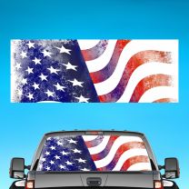 United State of America Flag Graphics for Pickup truck Rear Window Perforated Decal