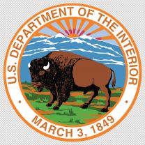 United States Department Of The Interior Army Emblem Logo Shield Decal Sticker