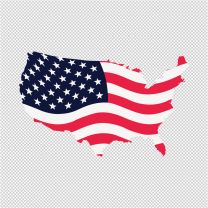 United States Of America Map Decal Sticker 