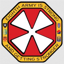 Us Army Eighth Emblem Logo Shield Decal Sticker