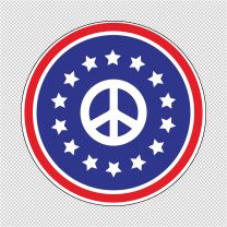 USA Peace Decal Sticker