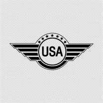 Usa Wing Emblem Sticker Decal Sticker