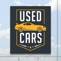 Used Cars Full Color Digitally Printed Window Poster
