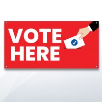 Vote Here Digitally Printed Banner