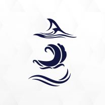 Waves Boat Decal Sticker