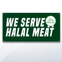 We Serve Halal Meat Digitally Printed Banner