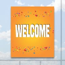Welcome Full Color Digitally Printed Window Poster