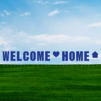 Welcome Home Event Corrugated Yard Street Sign With Sticks
