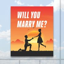Will You Marry Me Full Color Digitally Printed Window Poster