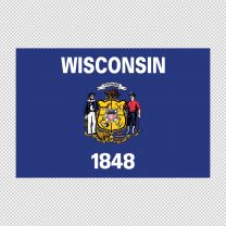 Wisconsin Flag Decal Sticker