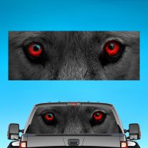 Wolf Eye Graphics For Pickup Truck Rear Window Perforated Decal Fear Decal