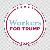 Workers For Trump Hard Hat Vinyl Decal Sticker