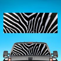 Zebra Skin Pattern Graphics For Pickup Truck Rear Window Perforated Decal