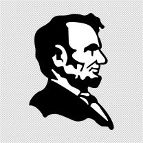 Abraham Linclon Figure Decal Sticker