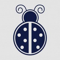 Adorable Ladybug With Eight Dots Decal Sticker