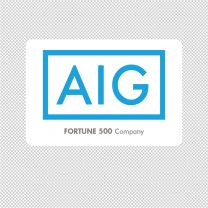 Aig Company Logo Graphics Decal Sticker