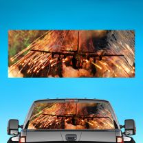 Airforce Fighter Graphics For Pickup Truck Rear Window Perforated Decal