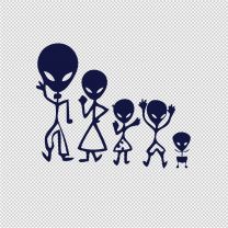 Aliens Stick Families Vinyl Decal Sticker