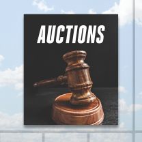 Auctions Full Color Digitally Printed Window Poster